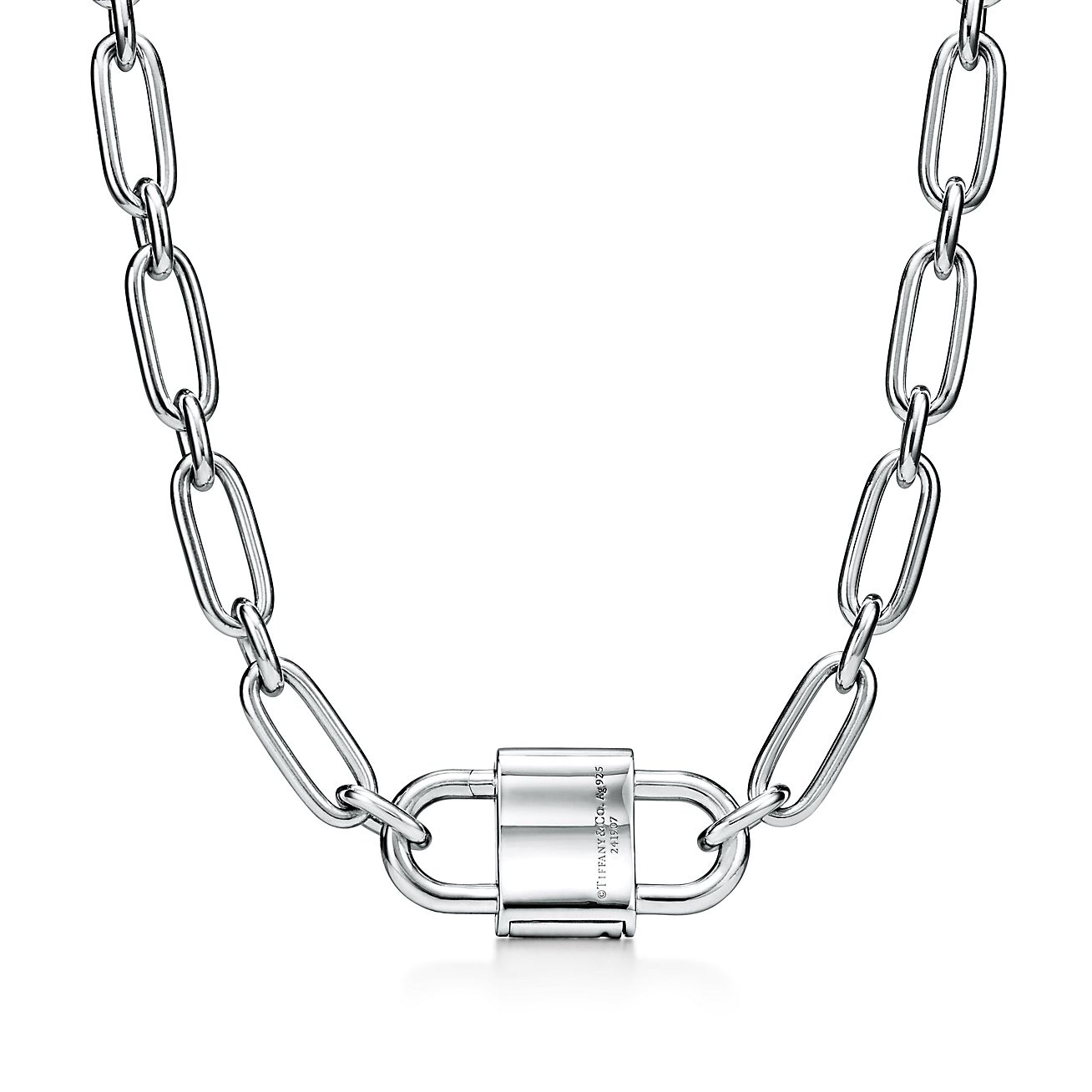 Tiffany 1837® Large Double Lock Necklace in Sterling Silver - Alternate shot 1 - Alternate shot 2