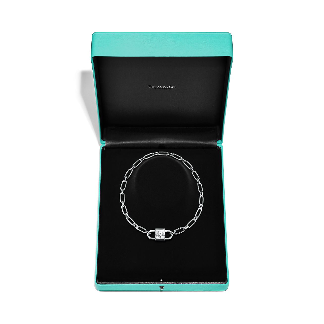 Tiffany 1837® Large Double Lock Necklace in Sterling Silver - Alternate shot 1 - Alternate shot 2 - Alternate shot 3 - Alternate shot 4