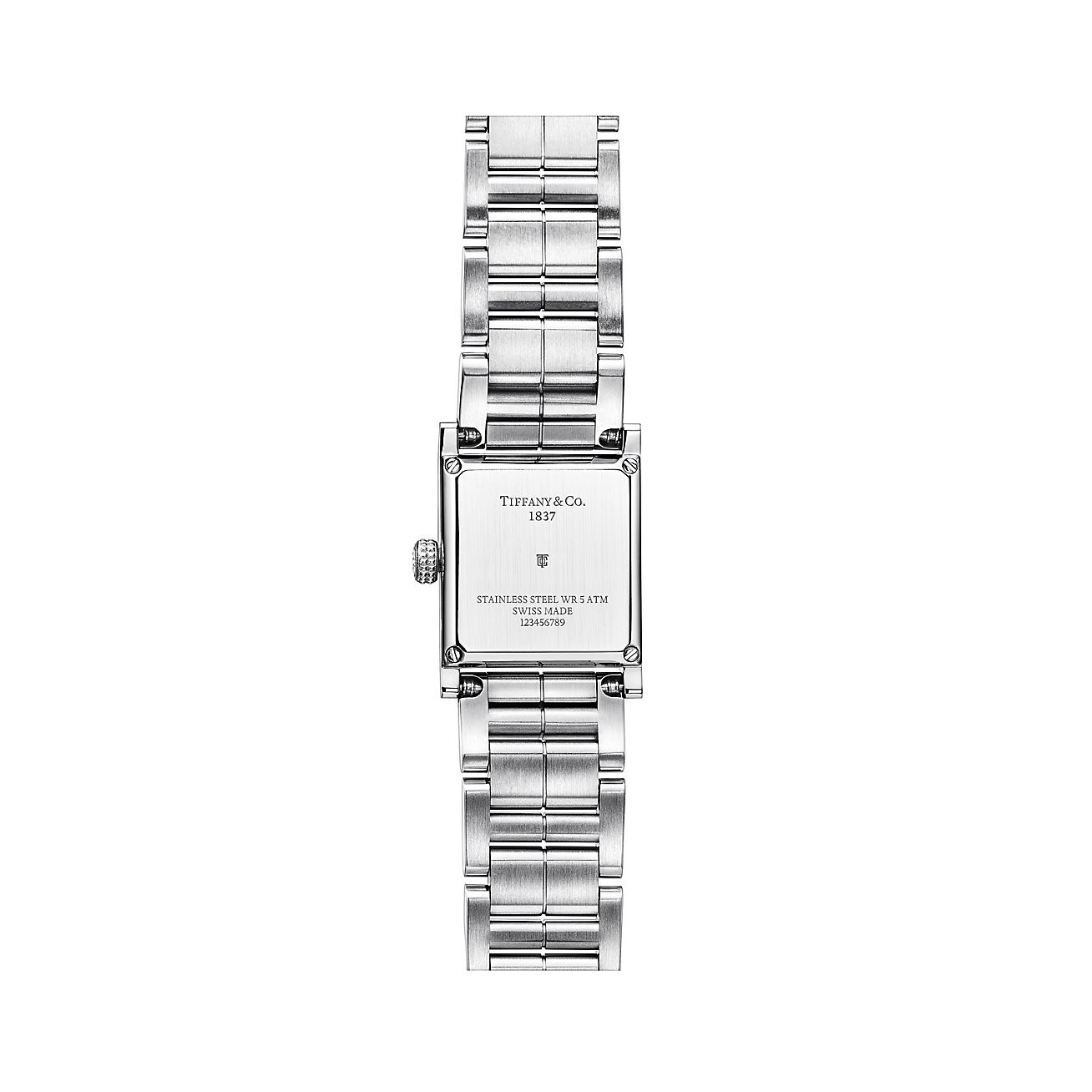 Tiffany 1837 Makers 16 mm Square Watch in Stainless Steel with a White Dial  | Tiffany u0026 Co.