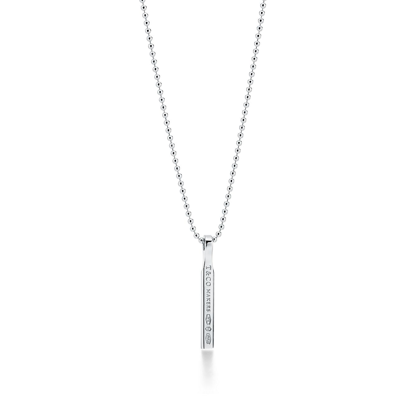 Tiffany 1837® Makers Bar Pendant in Sterling Silver, 24"