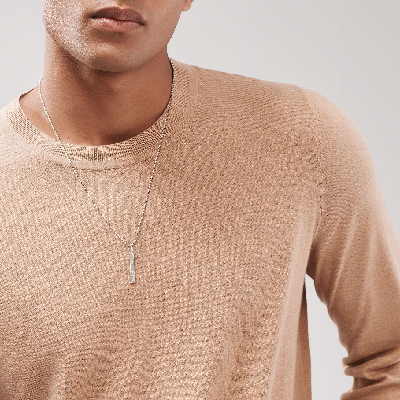 Tiffany 1837® Makers Bar Pendant in Sterling Silver, 24"