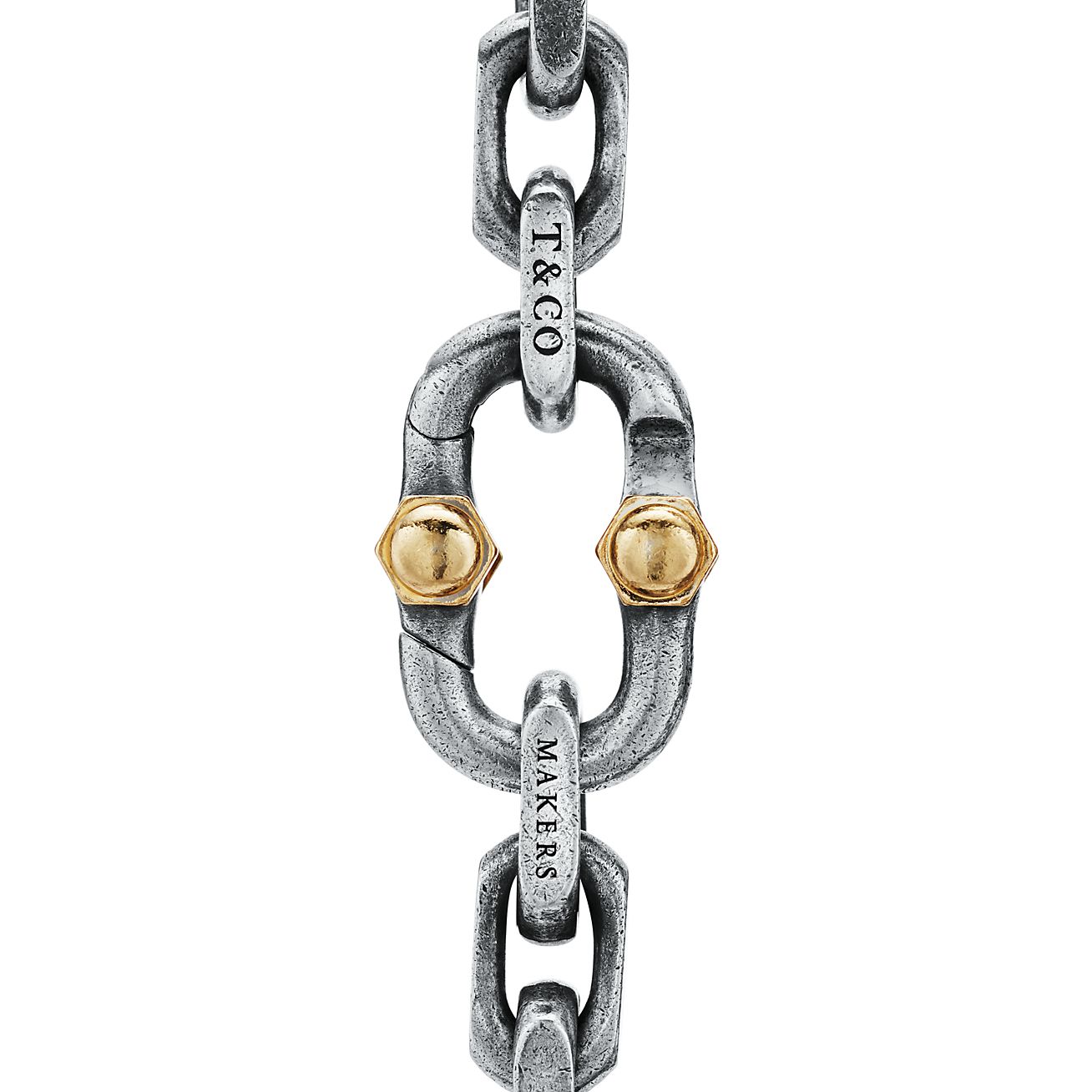 Tiffany 1837® Makers Heritage Edition Wide Chain Bracelet in Sterling Silver and 18k Gold