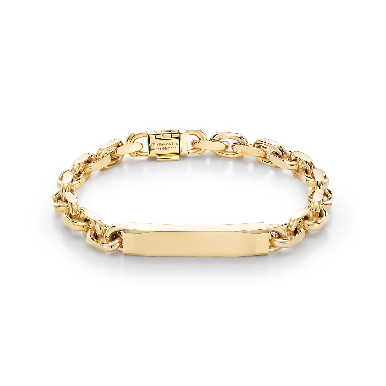 Tiffany 1837™ Makers I.D. chain bracelet in 18k gold, large.  Tiffany 