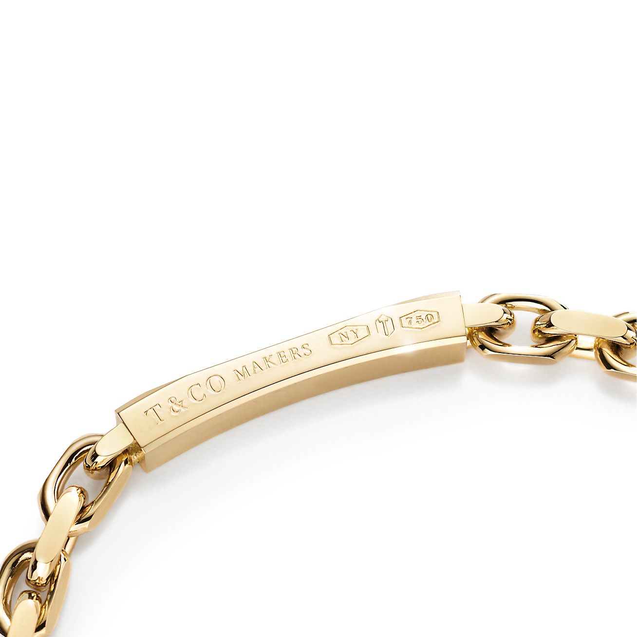 tiffany id bracelet gold