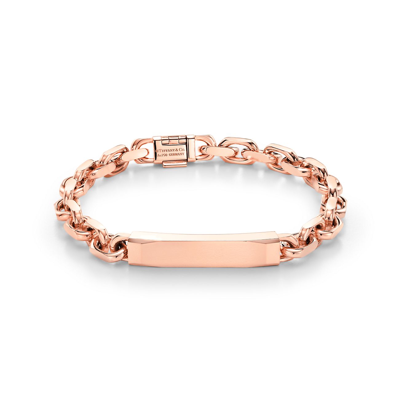 Tiffany 1837™ Makers I.D. chain bracelet 18k rose gold, small. | Tiffany & Co.