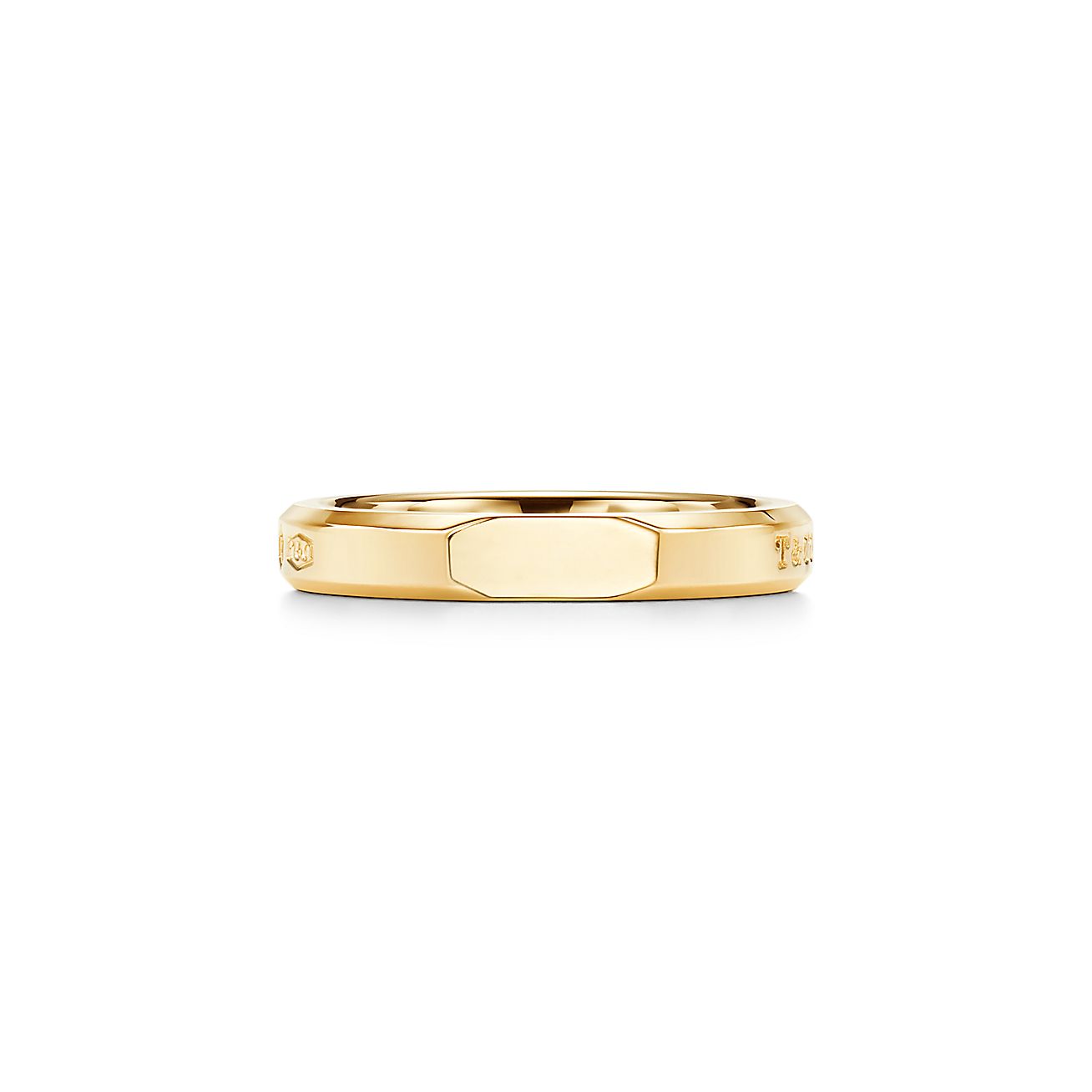 Tiffany 1837 Makers Narrow Slice Ring In 18k Gold 4 Mm Wide Tiffany Co