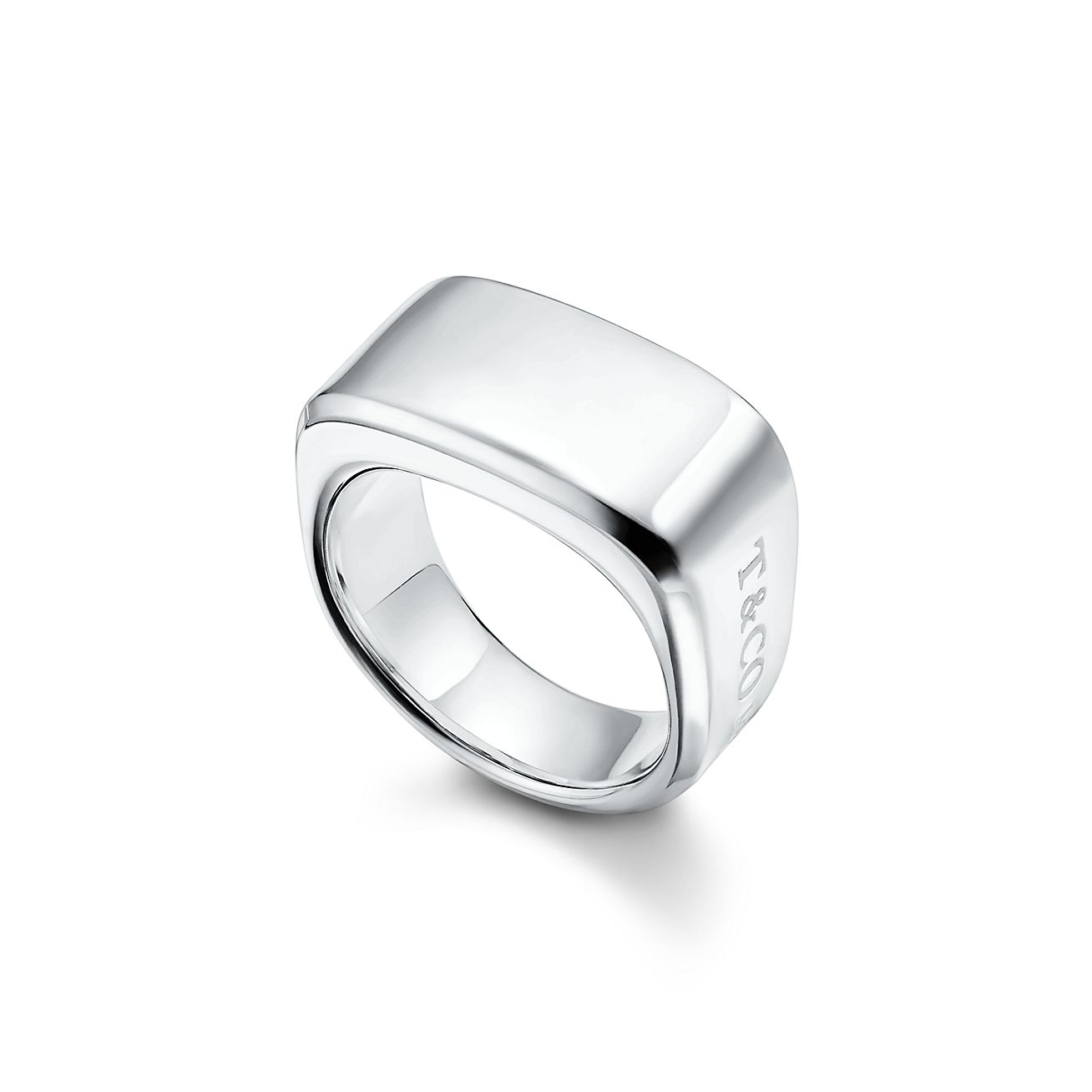 Tiffany 1837® Makers signet ring in sterling silver, 12 mm wide. | Tiffany  & Co. US