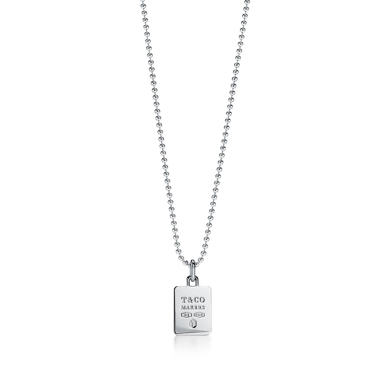 Tiffany 1837® Makers Square Pendant in Sterling Silver, 24"