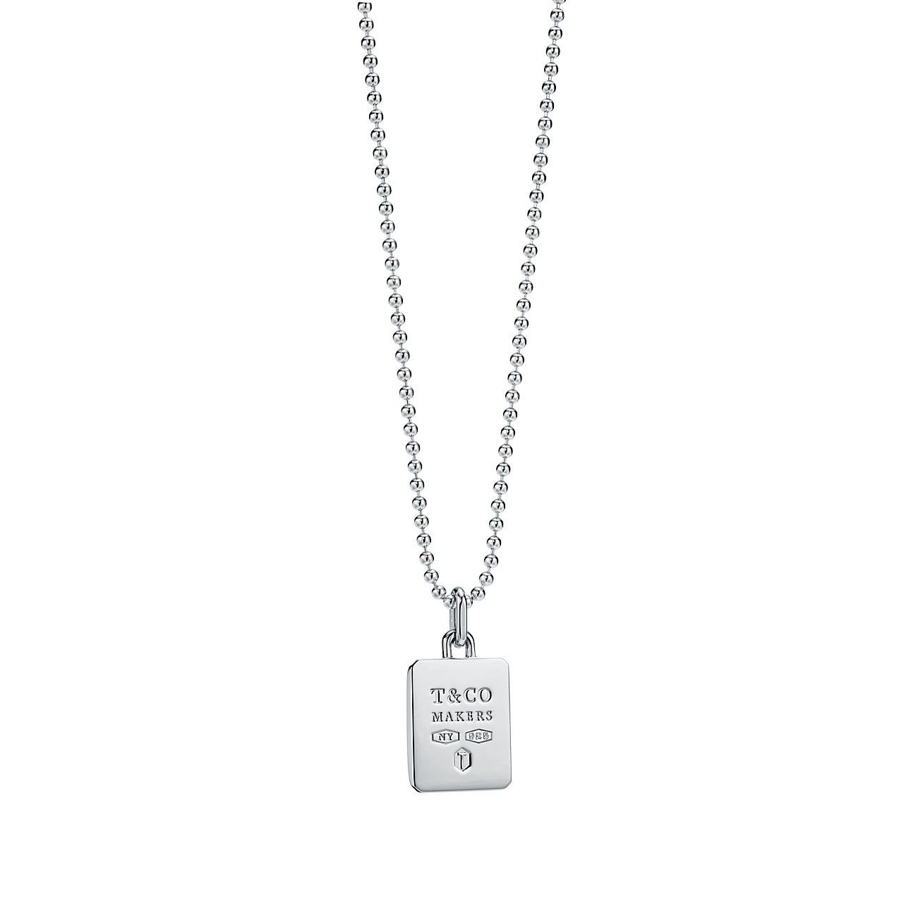 Tiffany 1837® Makers Square Pendant in Sterling Silver, 24"
