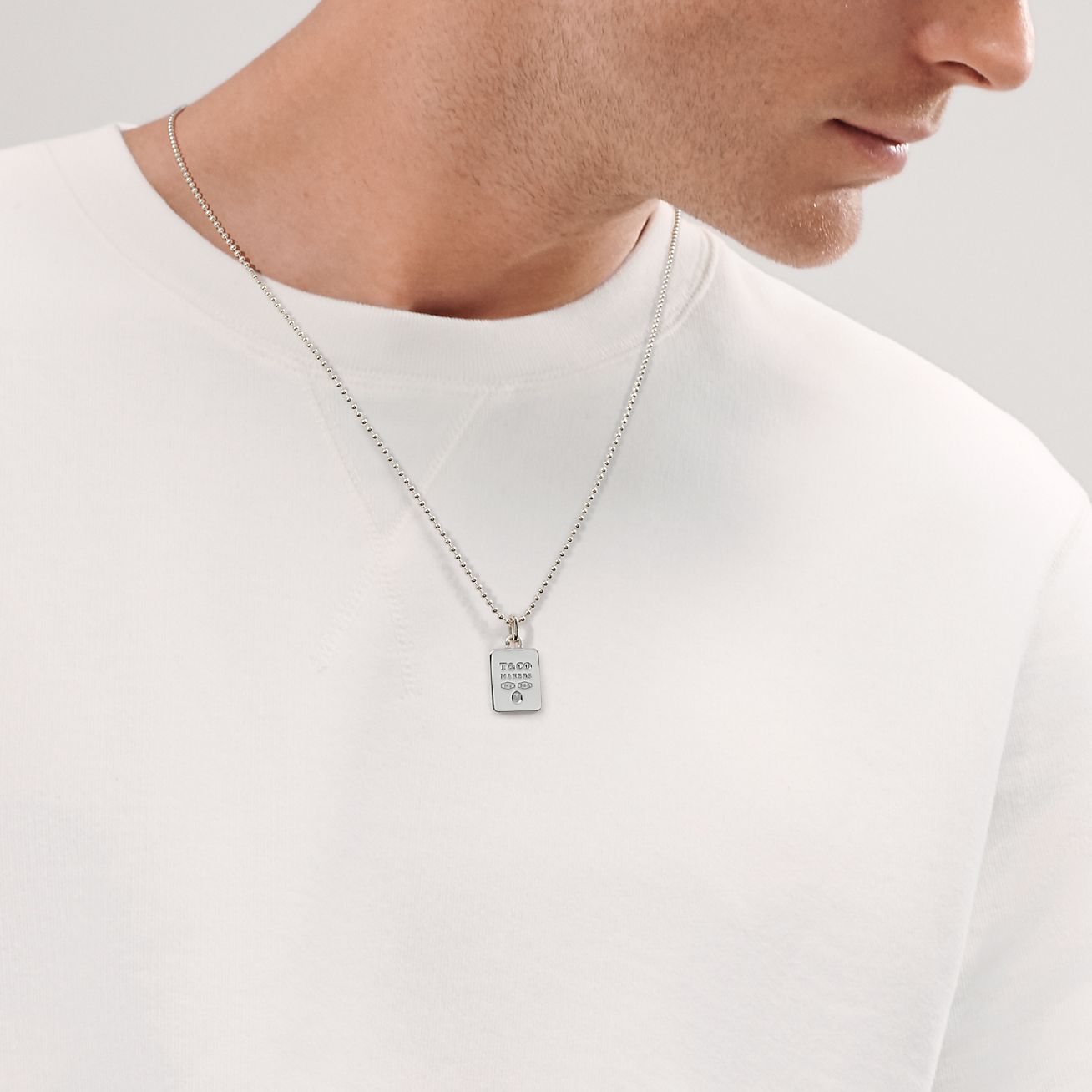 Tiffany 1837® Makers Square Pendant in Sterling Silver, 24"