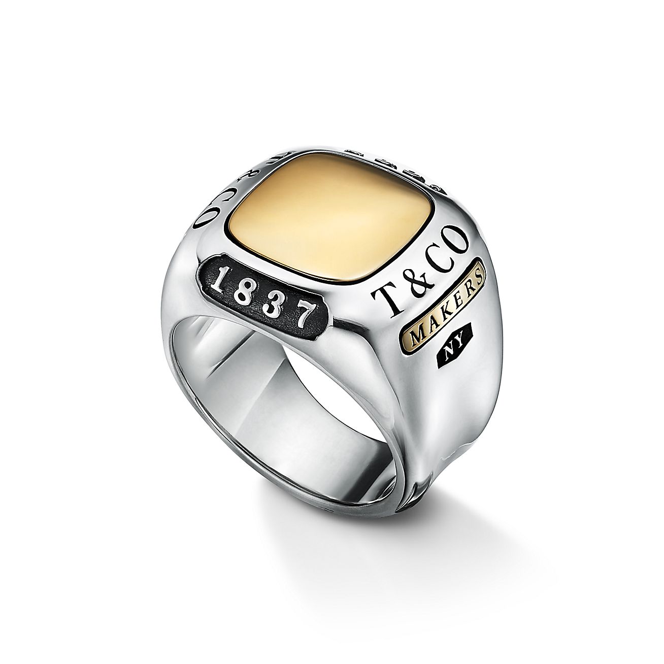Tiffany 1837® Makers Trophy Ring in Sterling Silver and 18k Gold