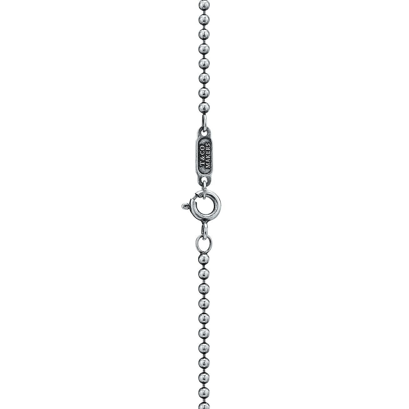 Tiffany 1837® Makers Tumbled I.D. Tag Pendant in Sterling Silver, 24"