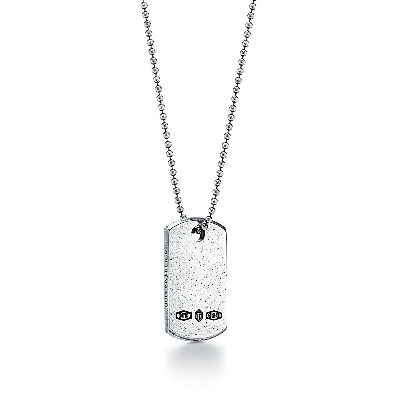 Tiffany 1837® Makers Tumbled I.D. Tag Pendant in Sterling Silver, 24"