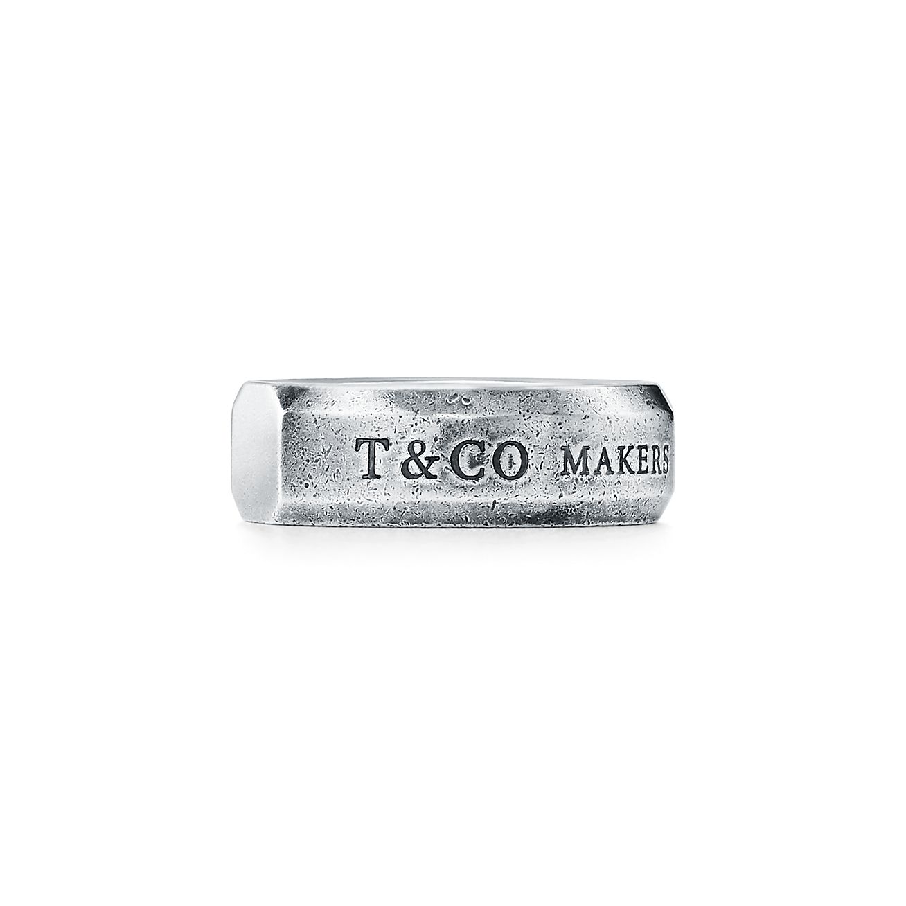 Tiffany 1837® Makers Tumbled Medium Slice Ring in Sterling Silver