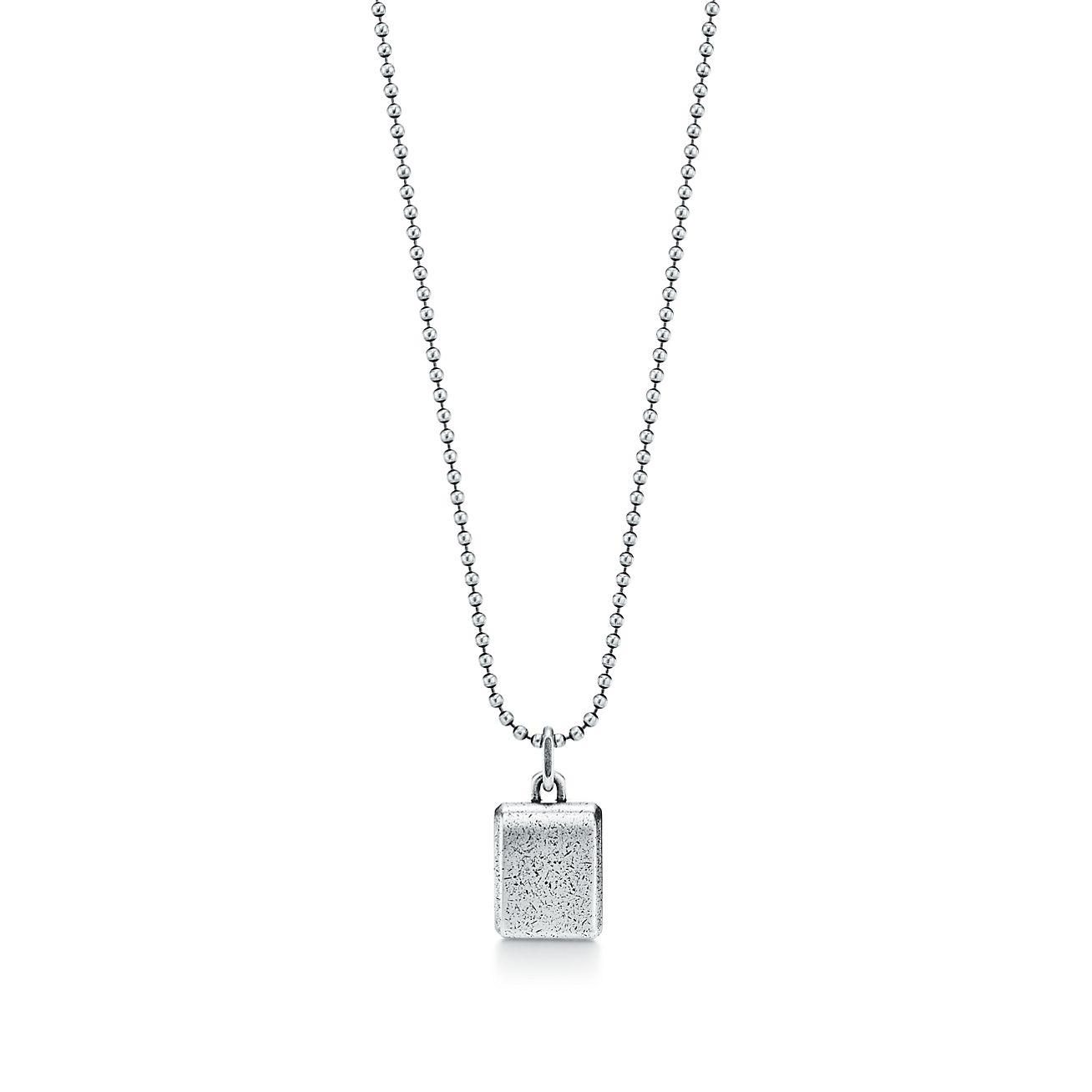 Tiffany 1837® Makers Tumbled Square Pendant in Sterling Silver, 24"