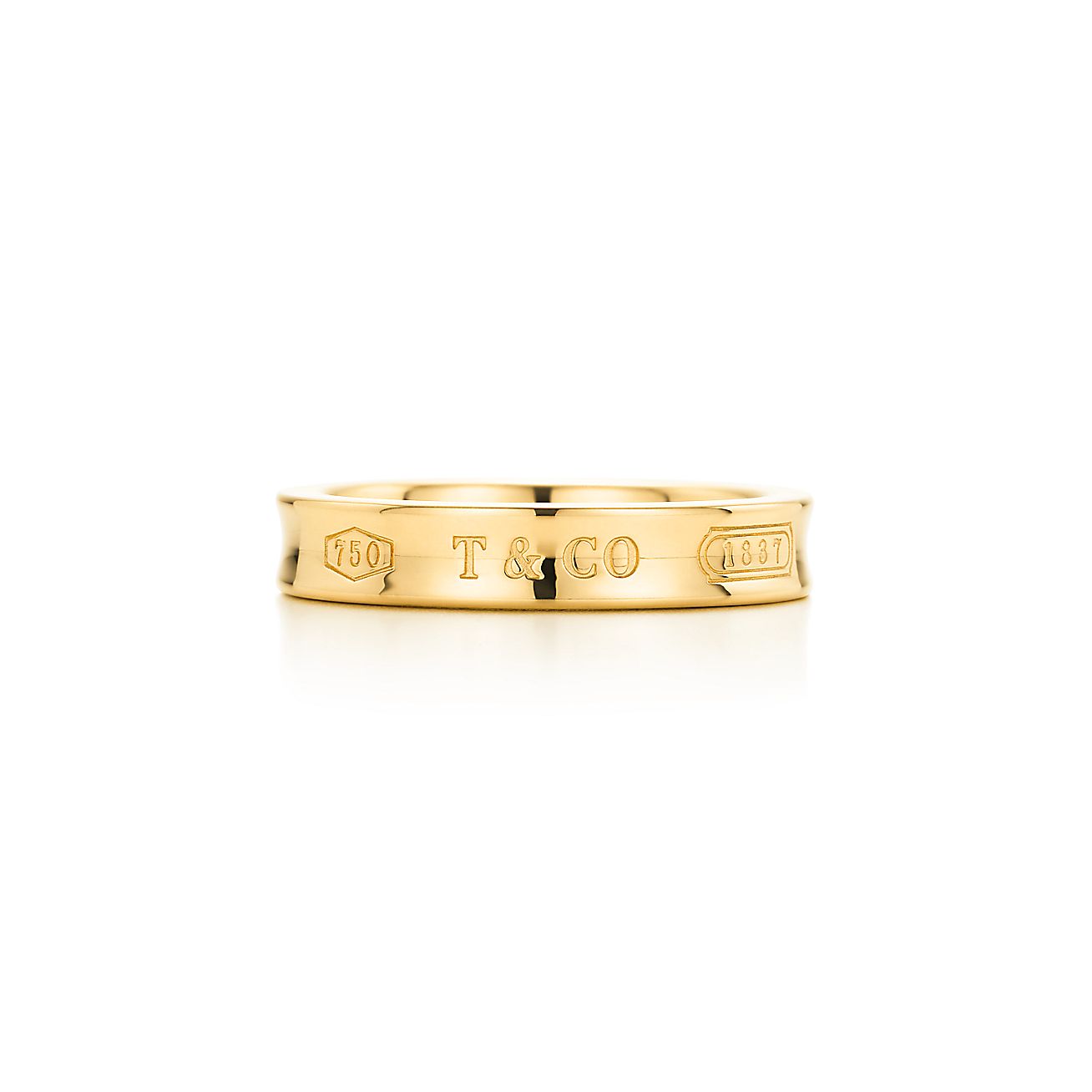 Tiffany 1837® ring in 18k gold, narrow. | Tiffany & Co.