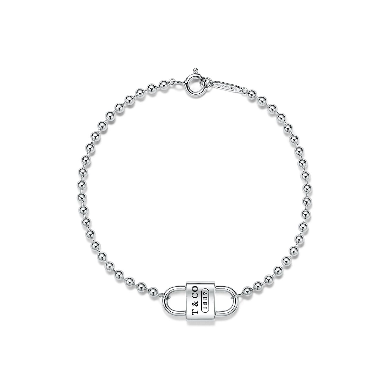 Tiffany 1837™ Small Double Lock Bead Bracelet in Sterling Silver