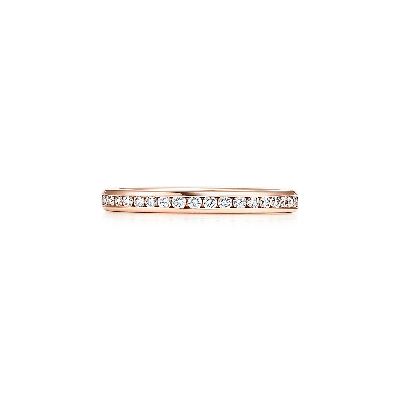 Obruchalnoe Kolco Tiffany Rozovoe Zoloto 18 Karat S Brilliantami Shirina 2 Mm Tiffany Co