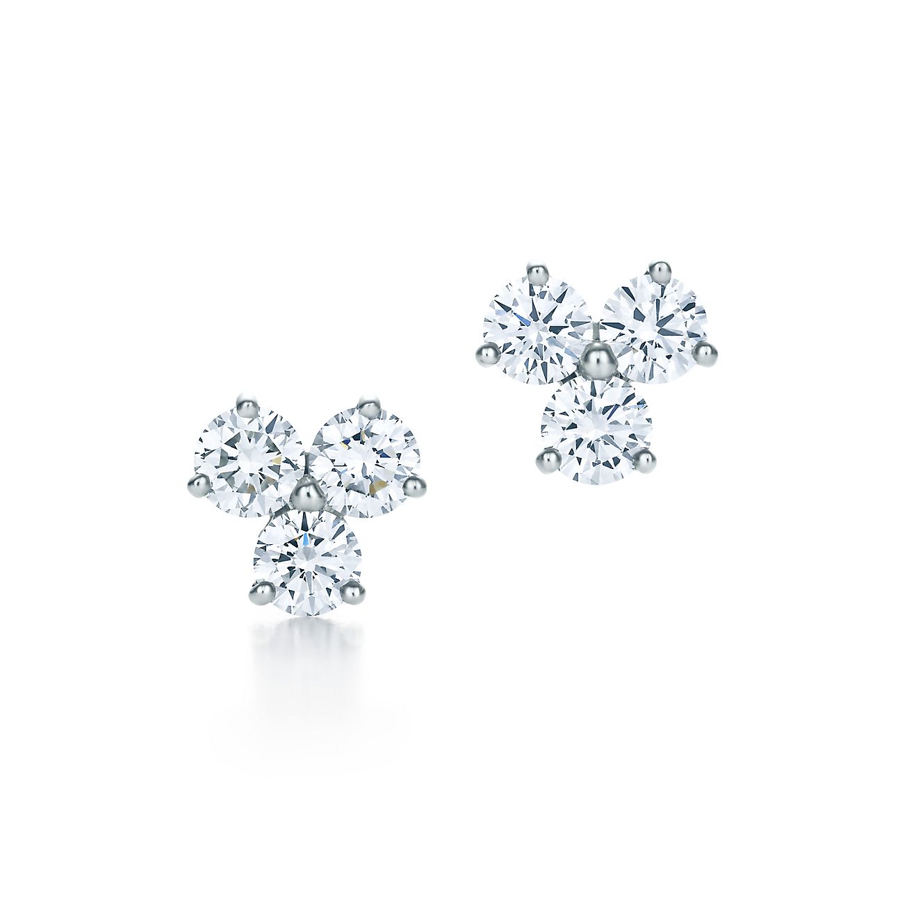 Tiffany Aria earrings in platinum with 