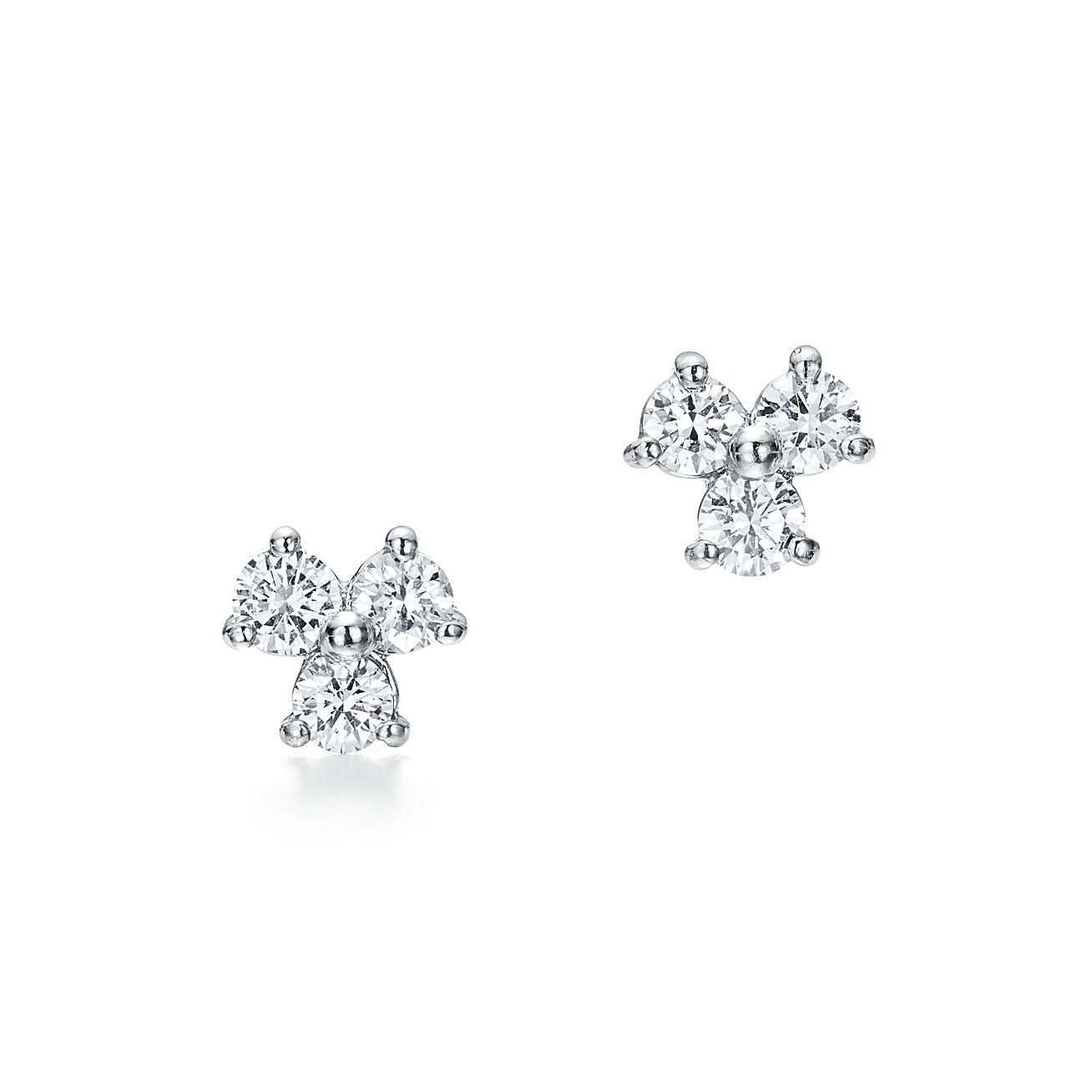 Tiffany Aria earrings in platinum with 