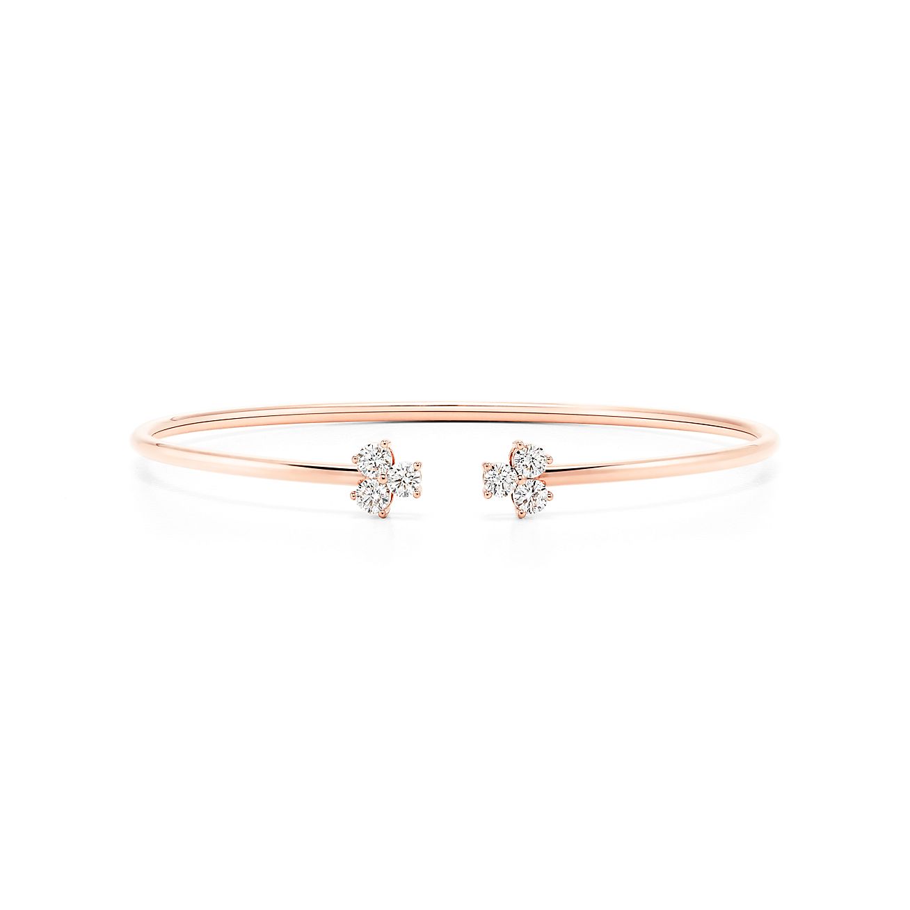 Tiffany Aria wire bracelet in 18k rose gold, medium. | Tiffany & Co.