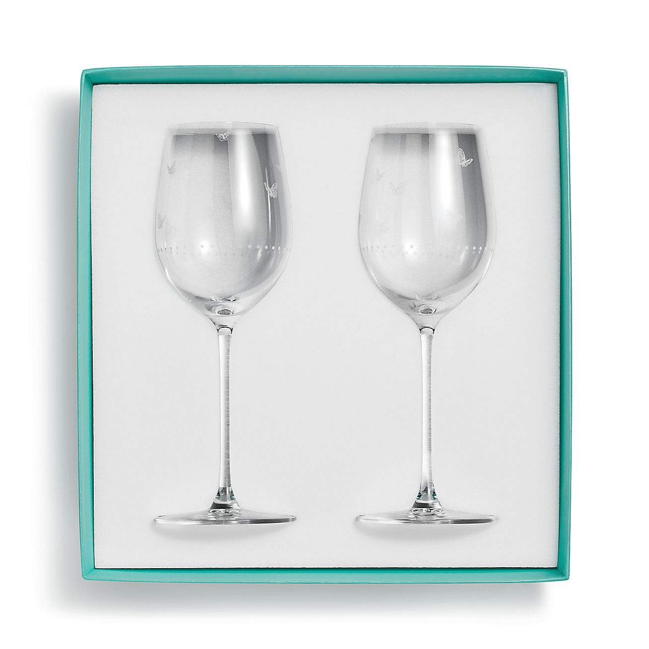 Tiffany Audubon White Wine Glass in Hand-etched Glass