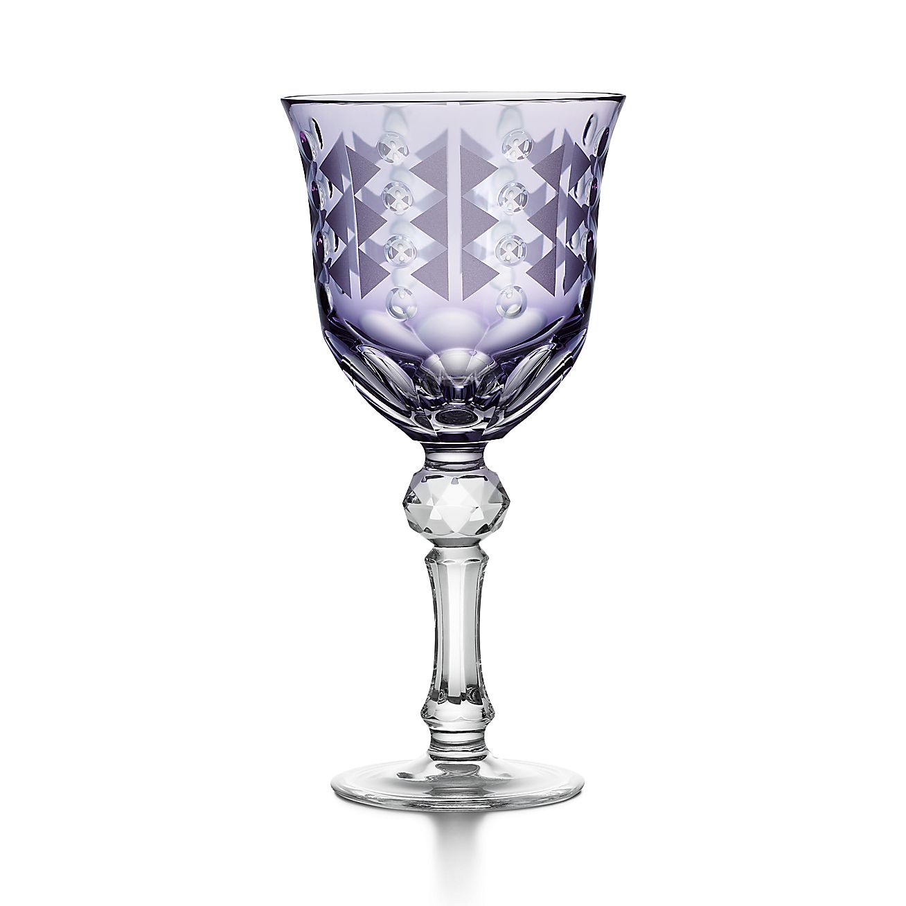 Tiffany Berries Red Wine Glass in Amethyst Purple Lead Crystal, Size: 11.5 in.