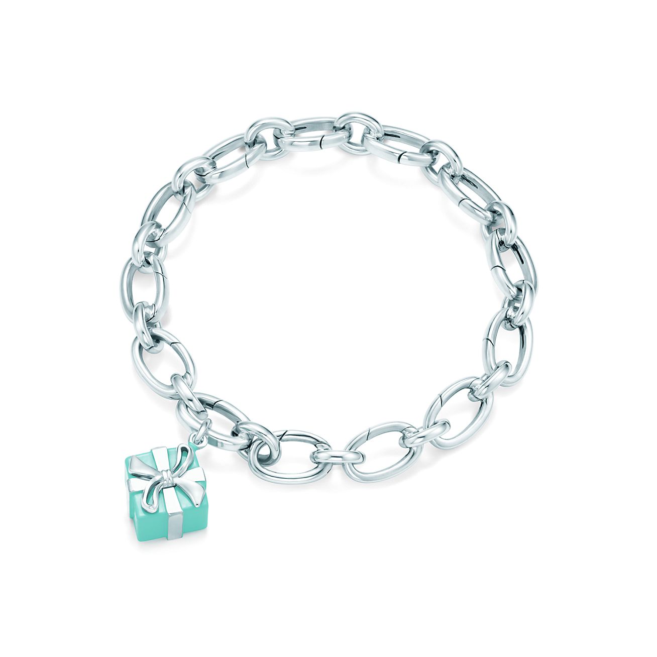 tiffany blue clasping link bracelet