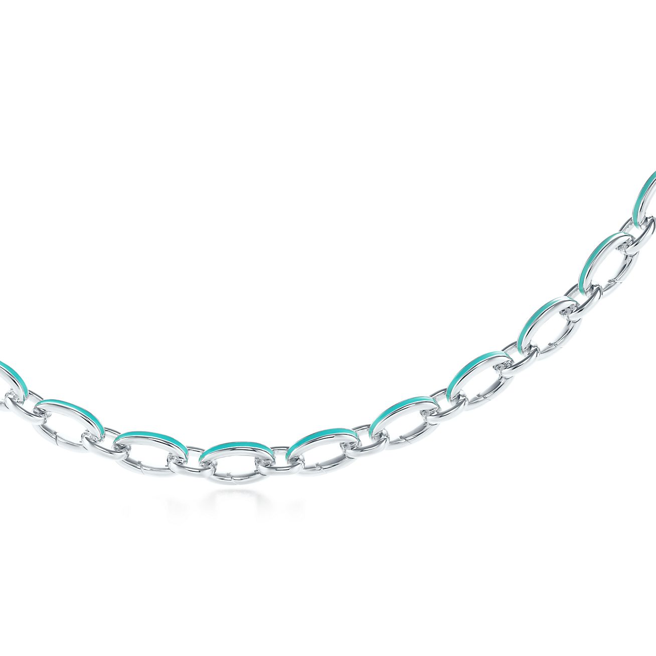 Tiffany Blue® clasping link bracelet in silver with enamel finish 