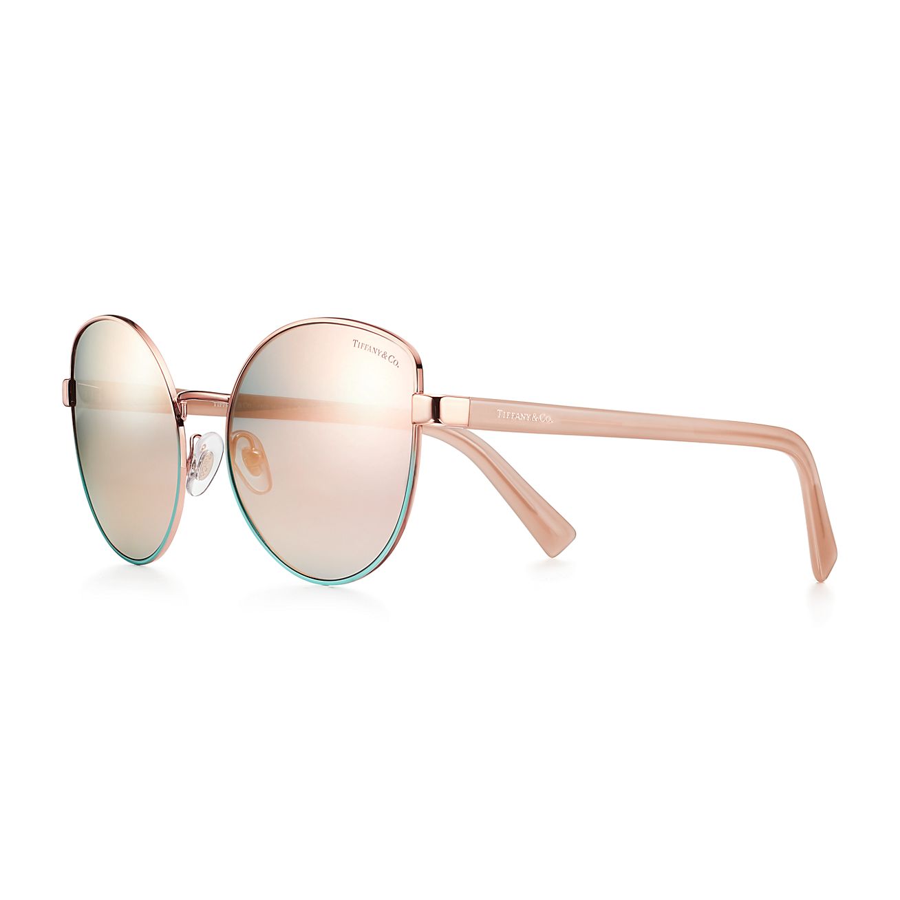 rose gold colored sunglasses