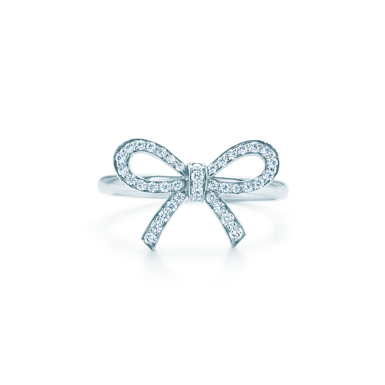 Tiffany Bow ring in platinum with 