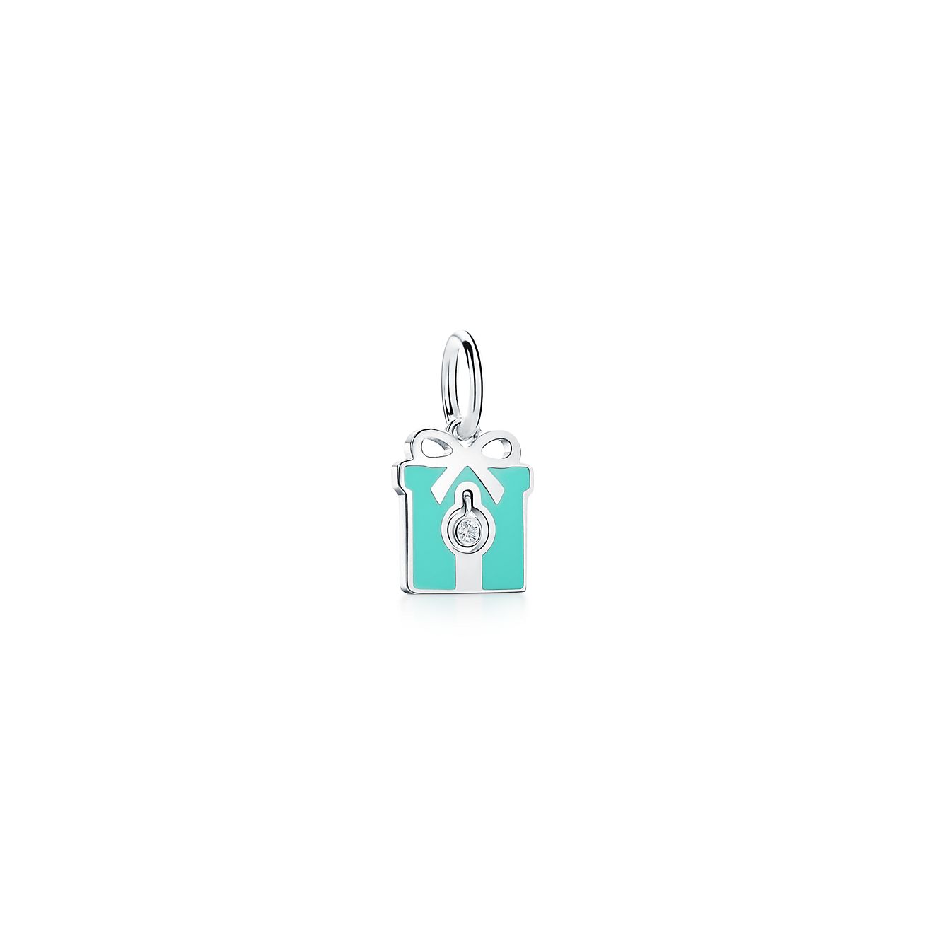 Tiffany Charms diamond box charm in 