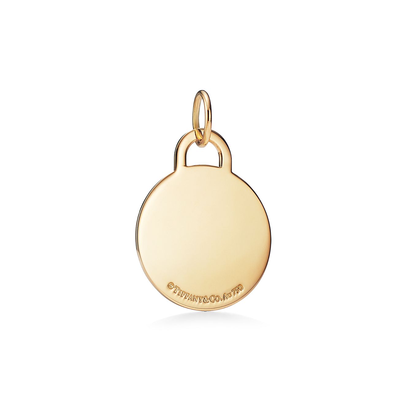 Tiffany Charms round tag charm in 18k 