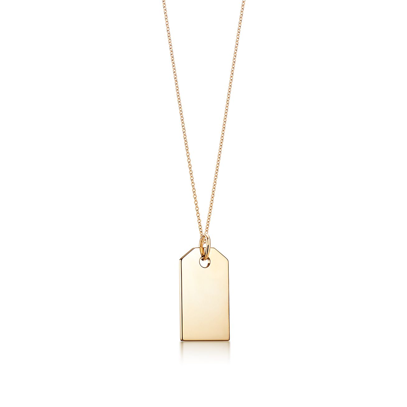 Tiffany Charms tag in 18k gold, medium 