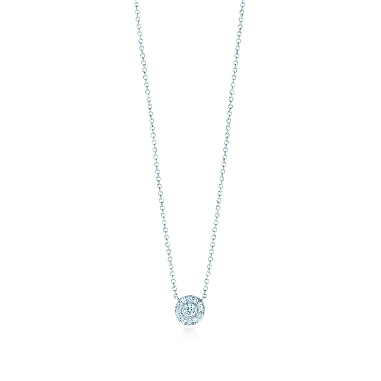 diamond circle necklace tiffany
