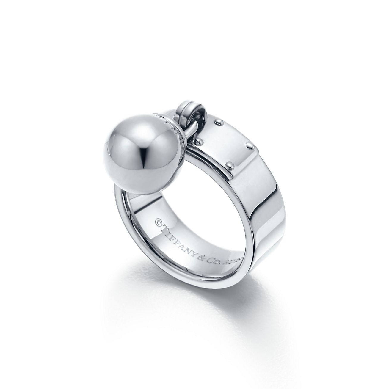 tiffany silver ball ring