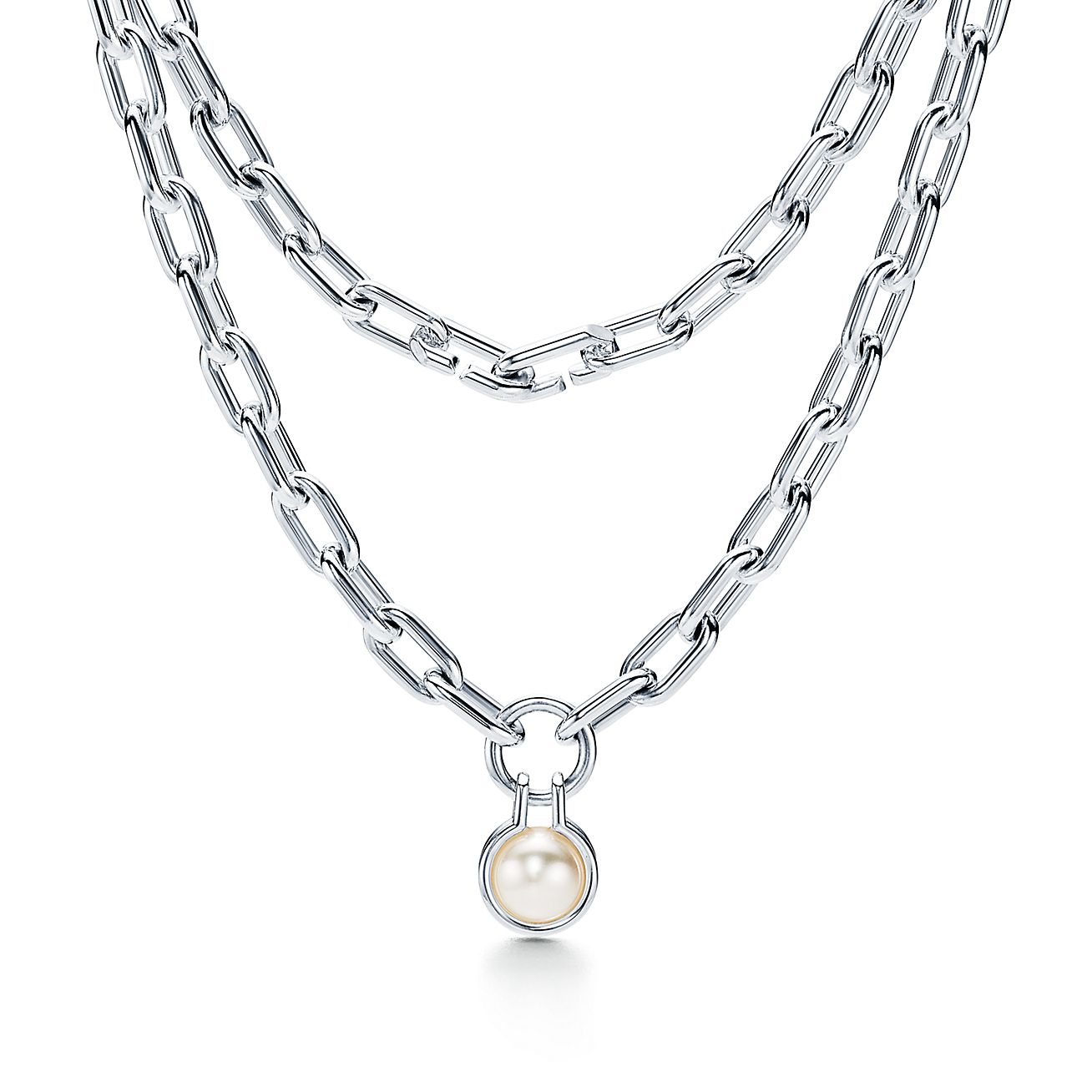 Tiffany City HardWearFreshwater Pearl Necklace in Sterling Silver, 32"