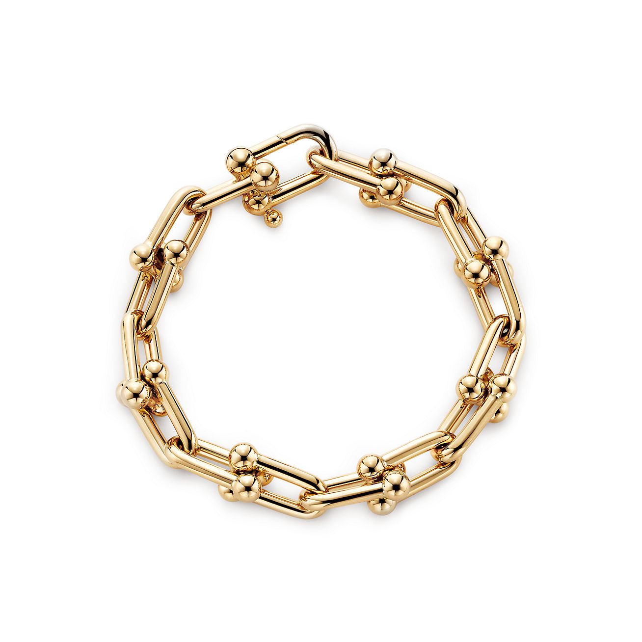 Tiffany City HardWear link bracelet in 18k gold, large. | Tiffany 