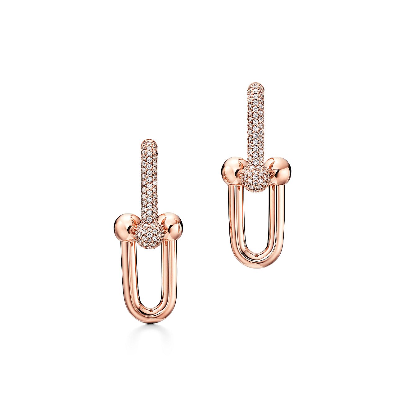 pavé diamond safety pin earring tiffany