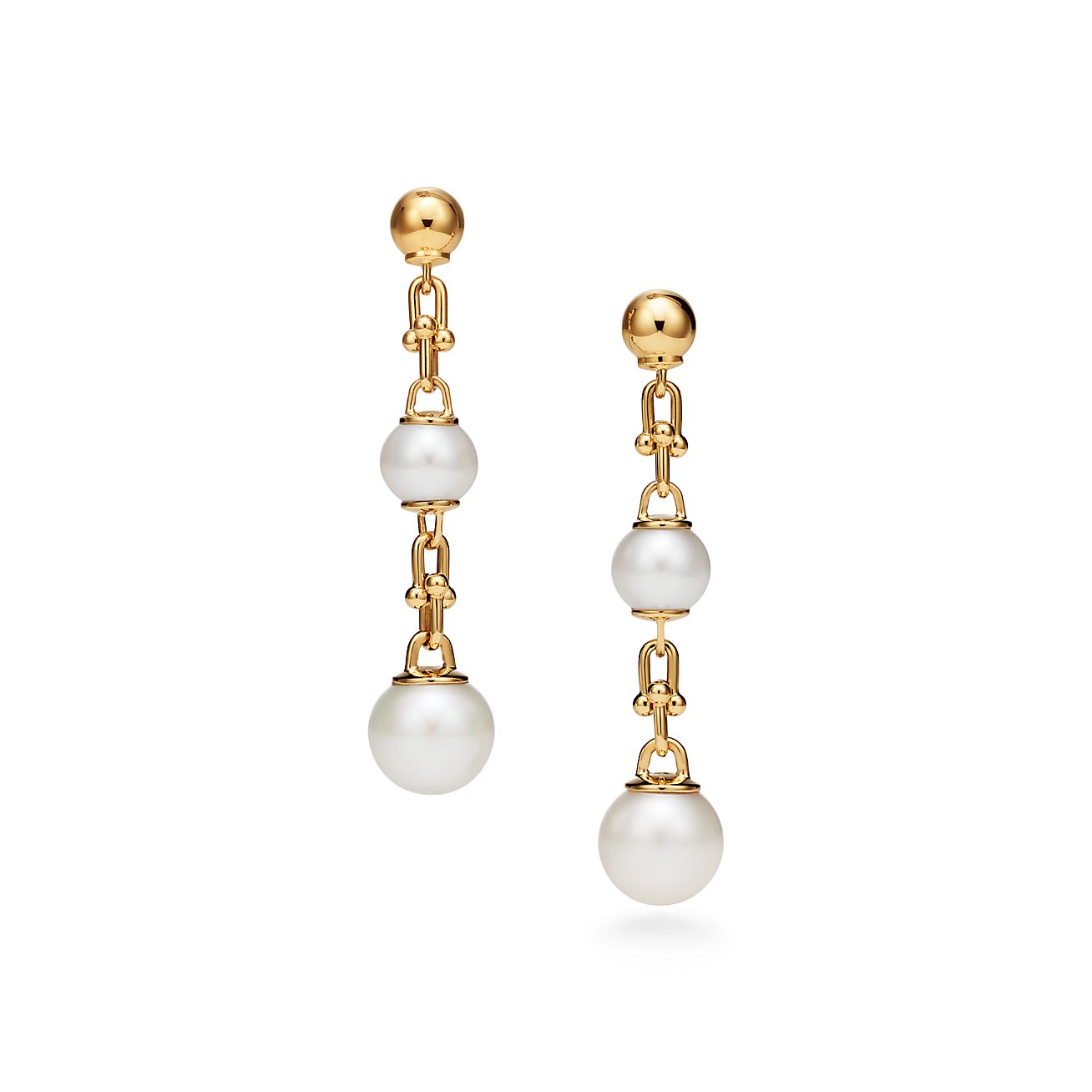 triple drop pearl earrings