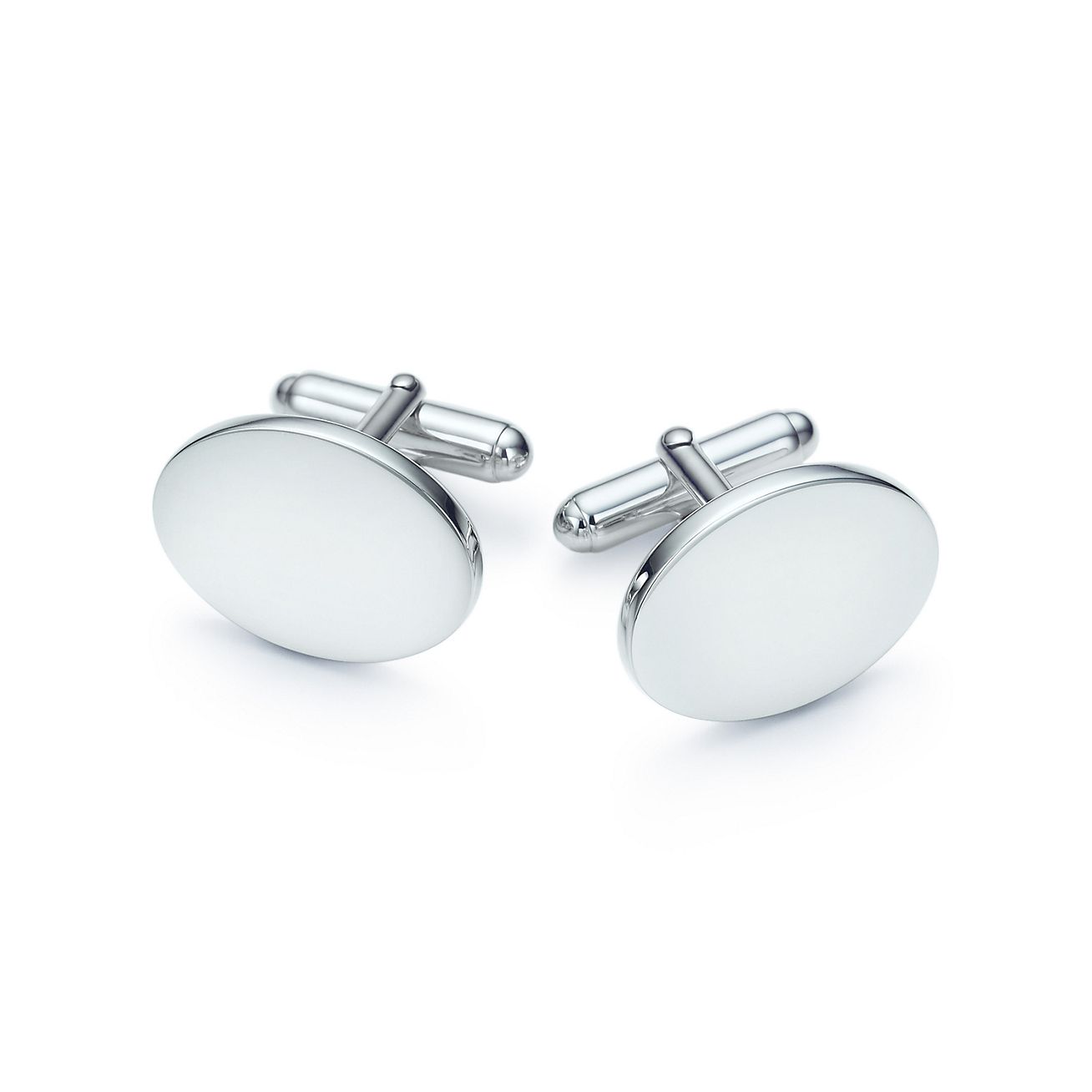 Sterling Silver Oval Engraved Cufflinks