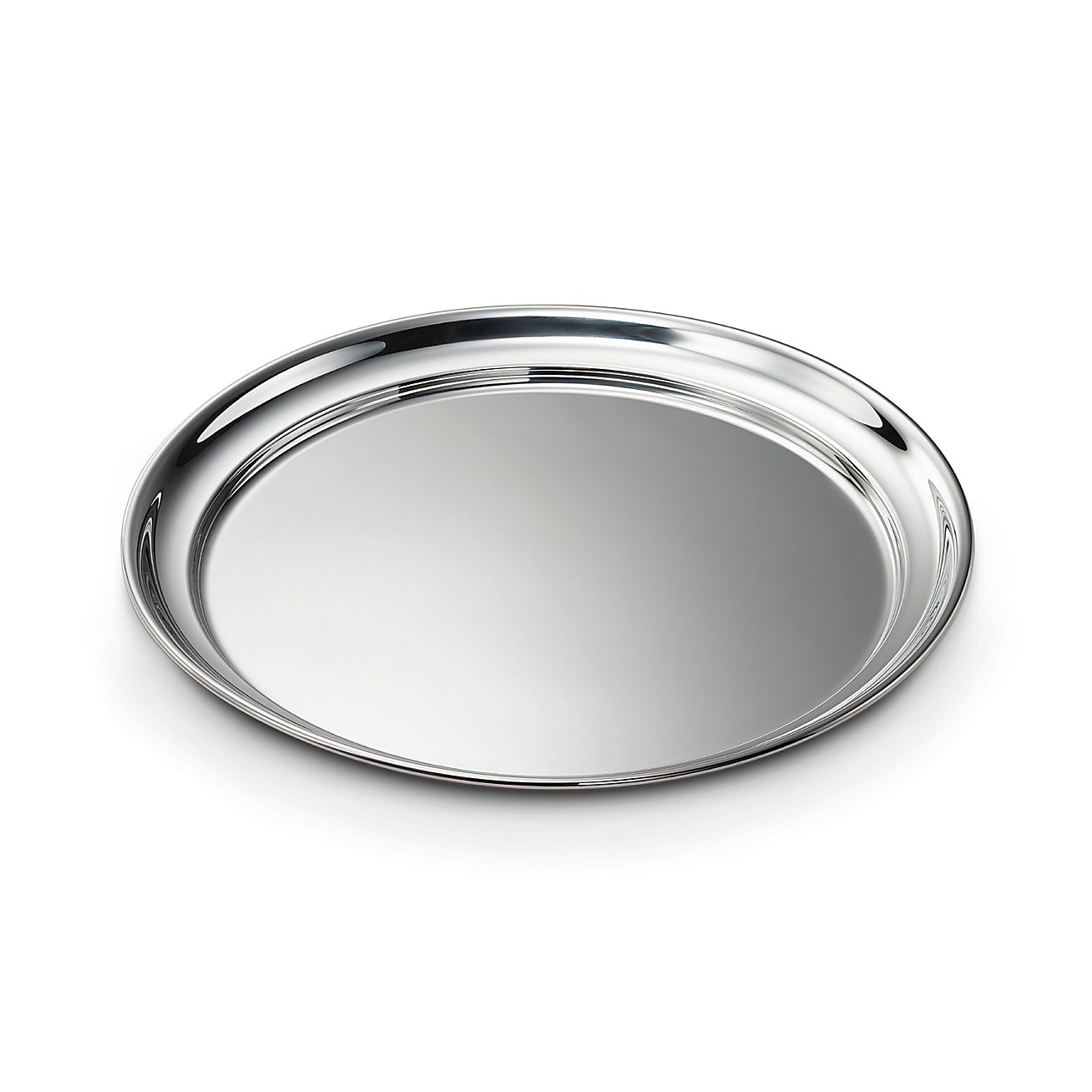 Tiffany Classic Round Tray In Pewter Tiffany Co