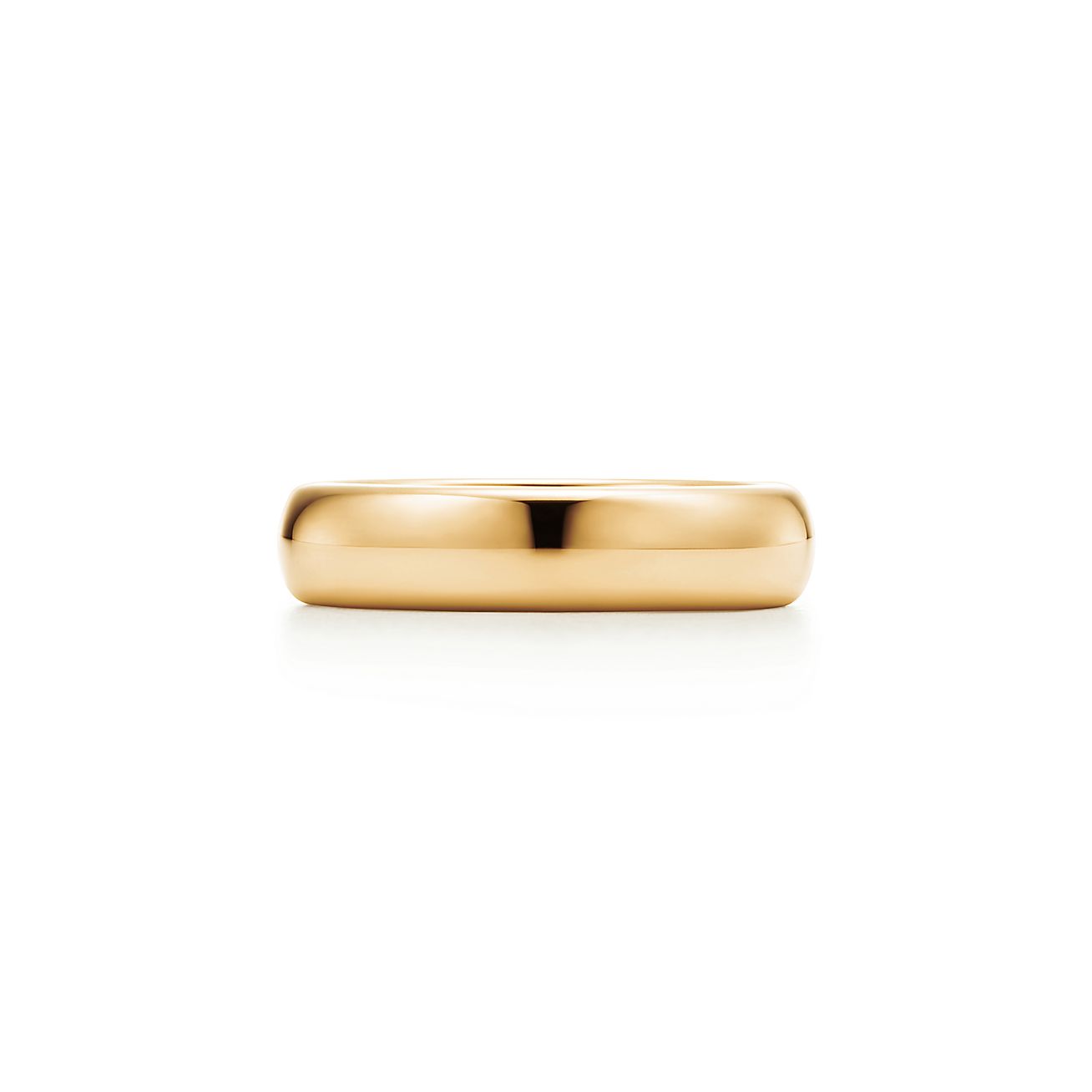 Tiffany Classic™ wedding band ring in 18k gold, 4.5 mm wide ...