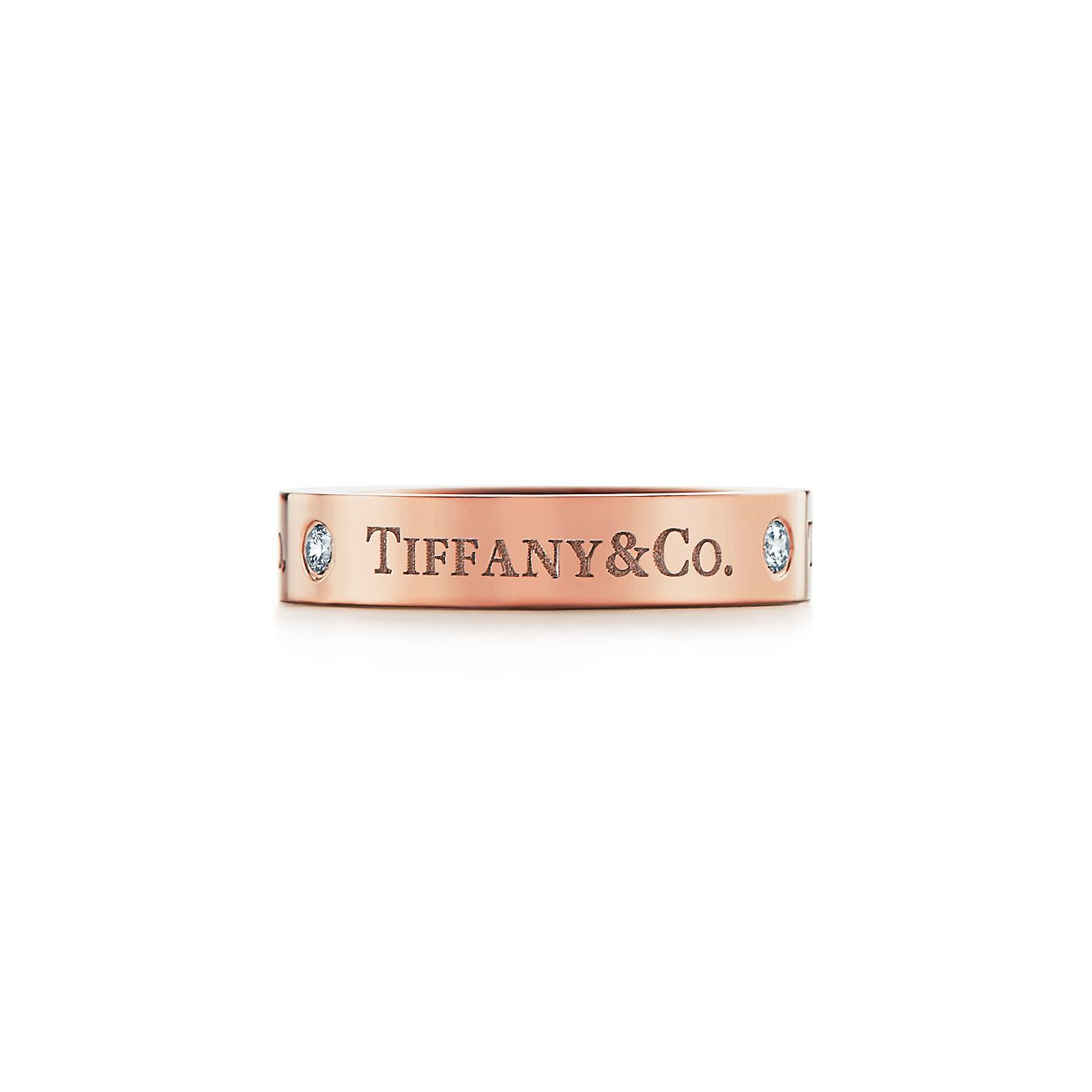 TIFFANY & CO. バンドリング ダイヤモンド 18Kローズゴールド 4MM