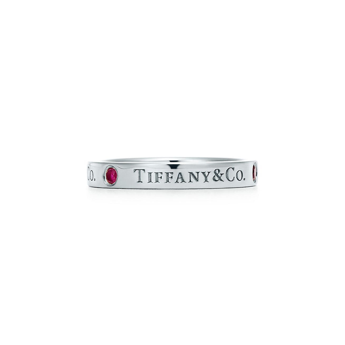 ティファニー バンドリング ルビー プラチナ 幅 3MM | Tiffany & Co.