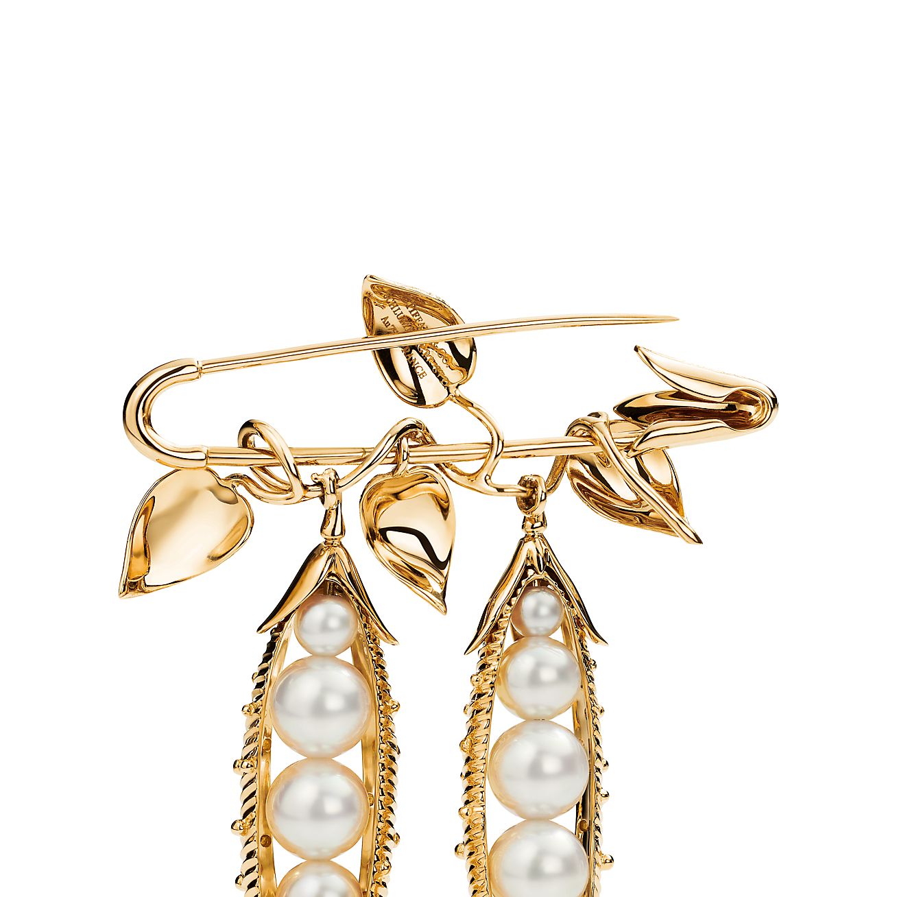 TIFFANY & CO. SCHLUMBERGER ピーポッド ブローチ パール イエロー 