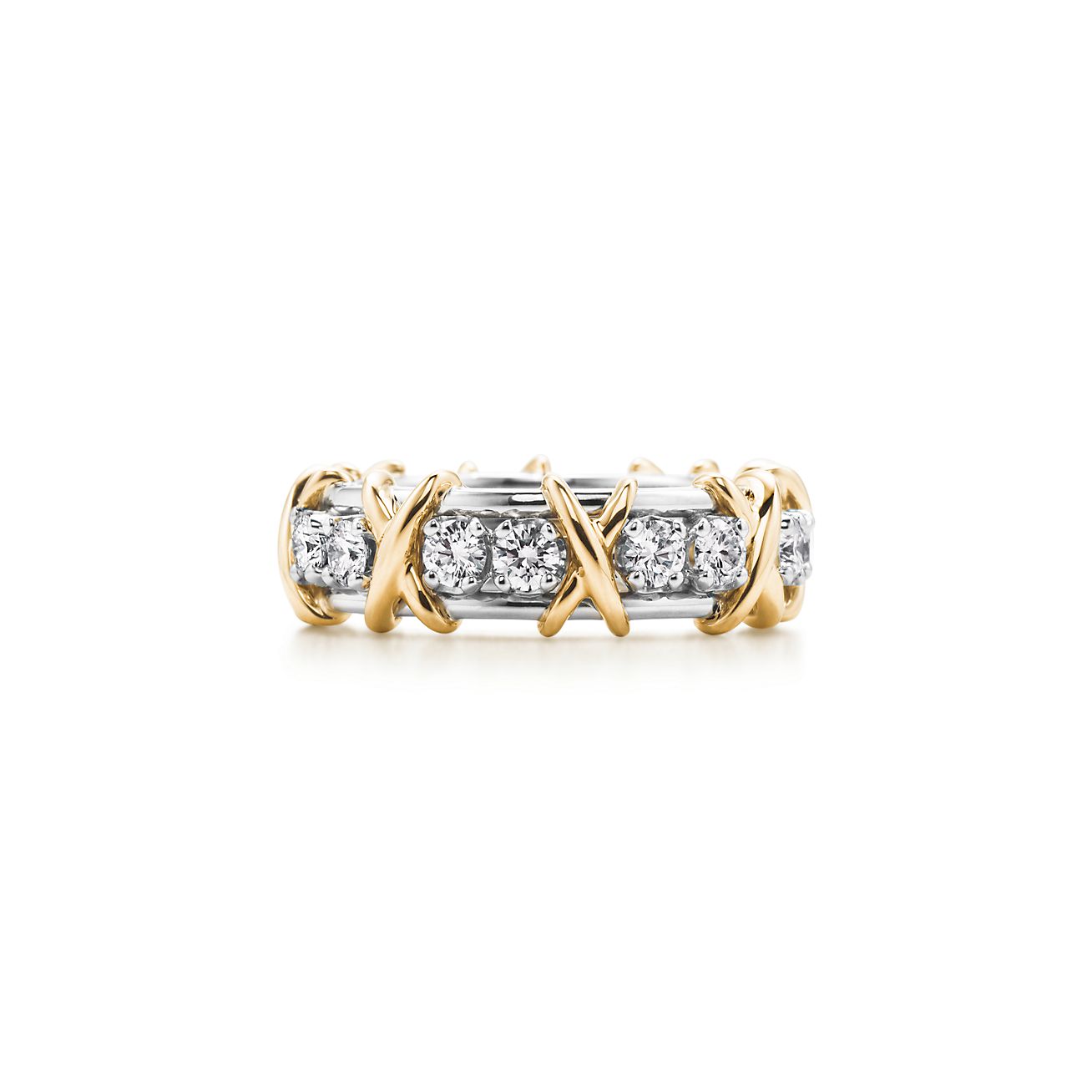 Tiffany & Co. Schlumberger 16 ストーン リング ダイヤモンド 18K