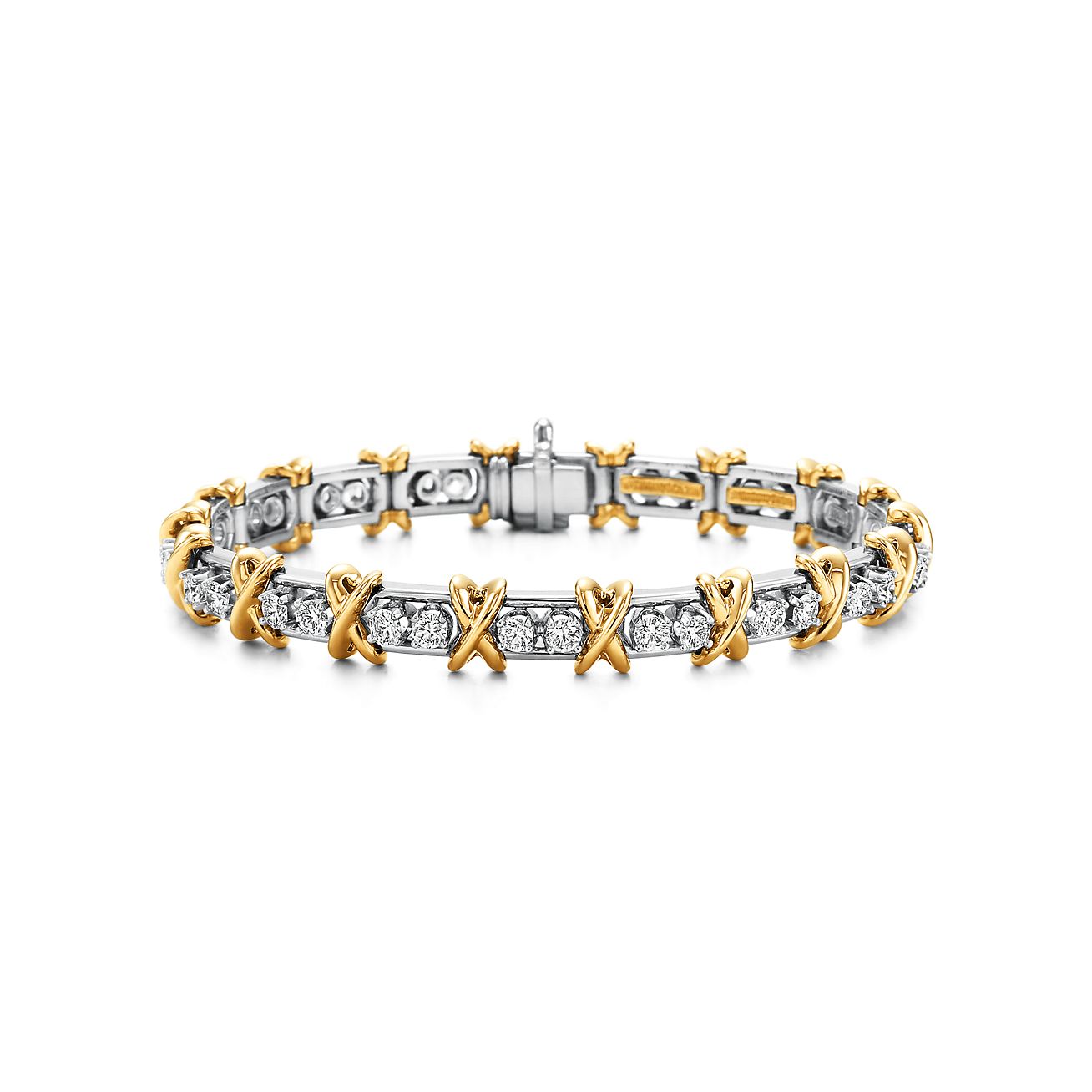 Tiffany  Co Schlumberger 36 Stone bracelet in 18k gold with diamonds   Tiffany  Co