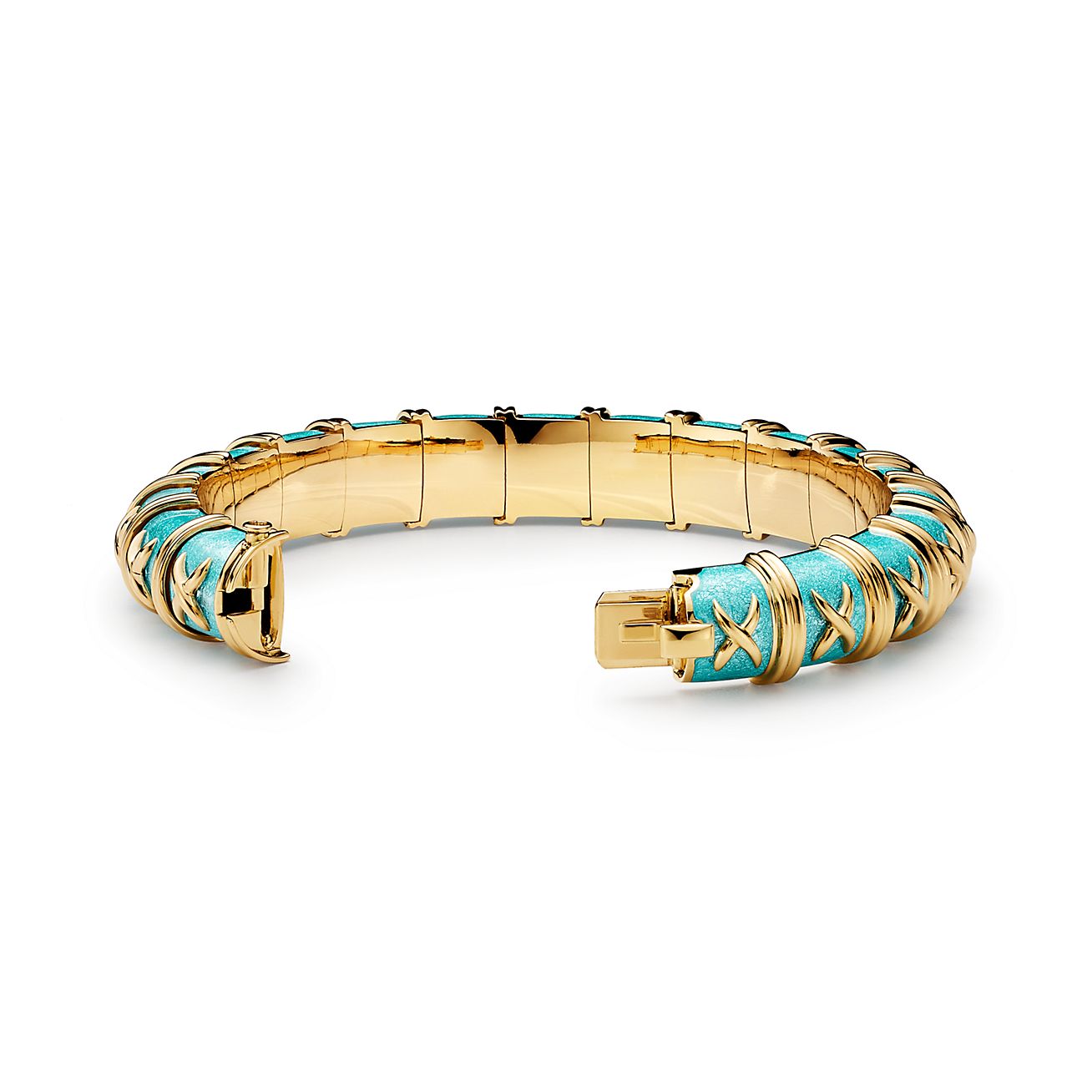 Tiffany & Co. Schlumberger Blue Paillonne Enamel 'Cones' Bracelet in 1 -  Bloomsbury Manor Ltd