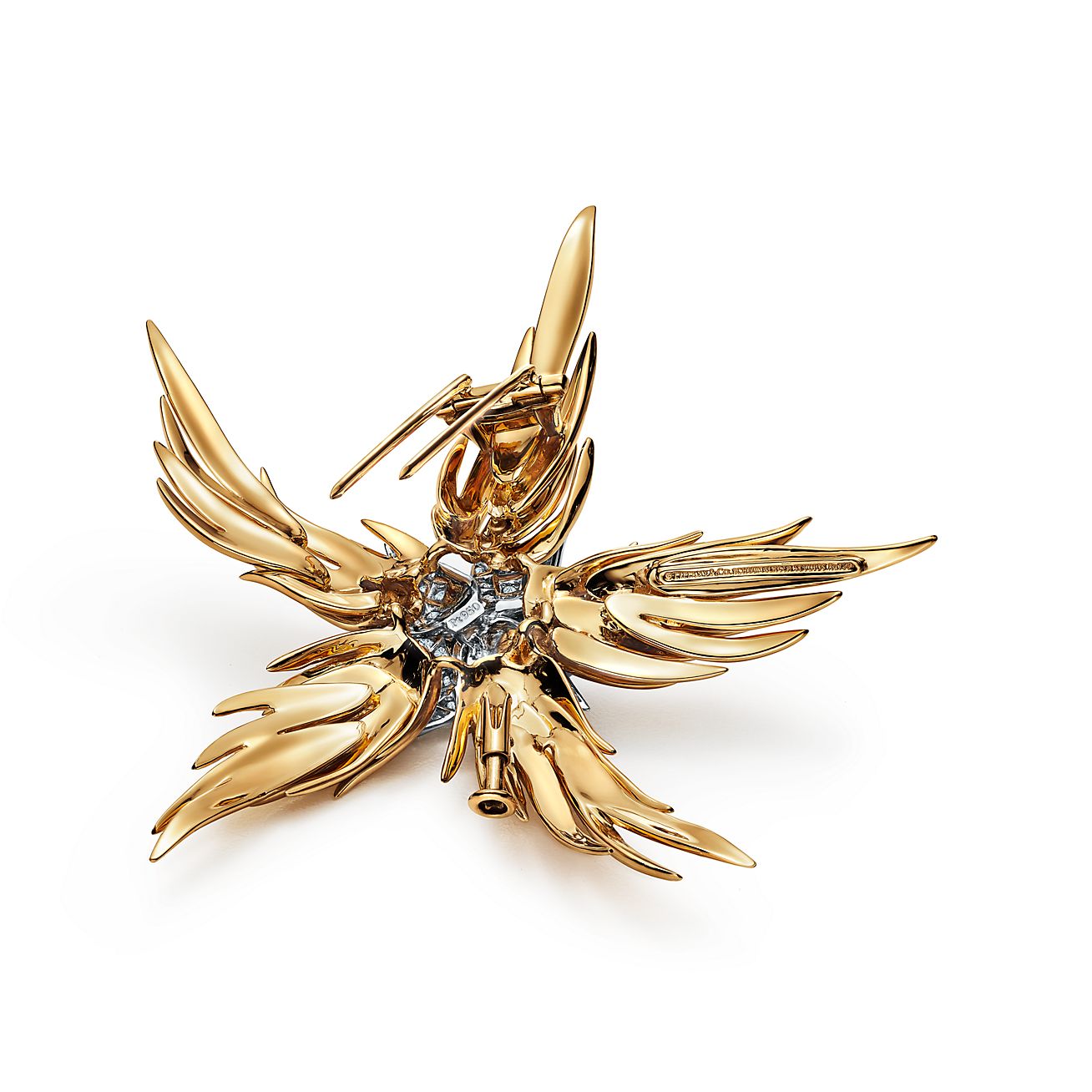 Broche T. Schlumberger Paris Flames en oro amarillo con diamantes